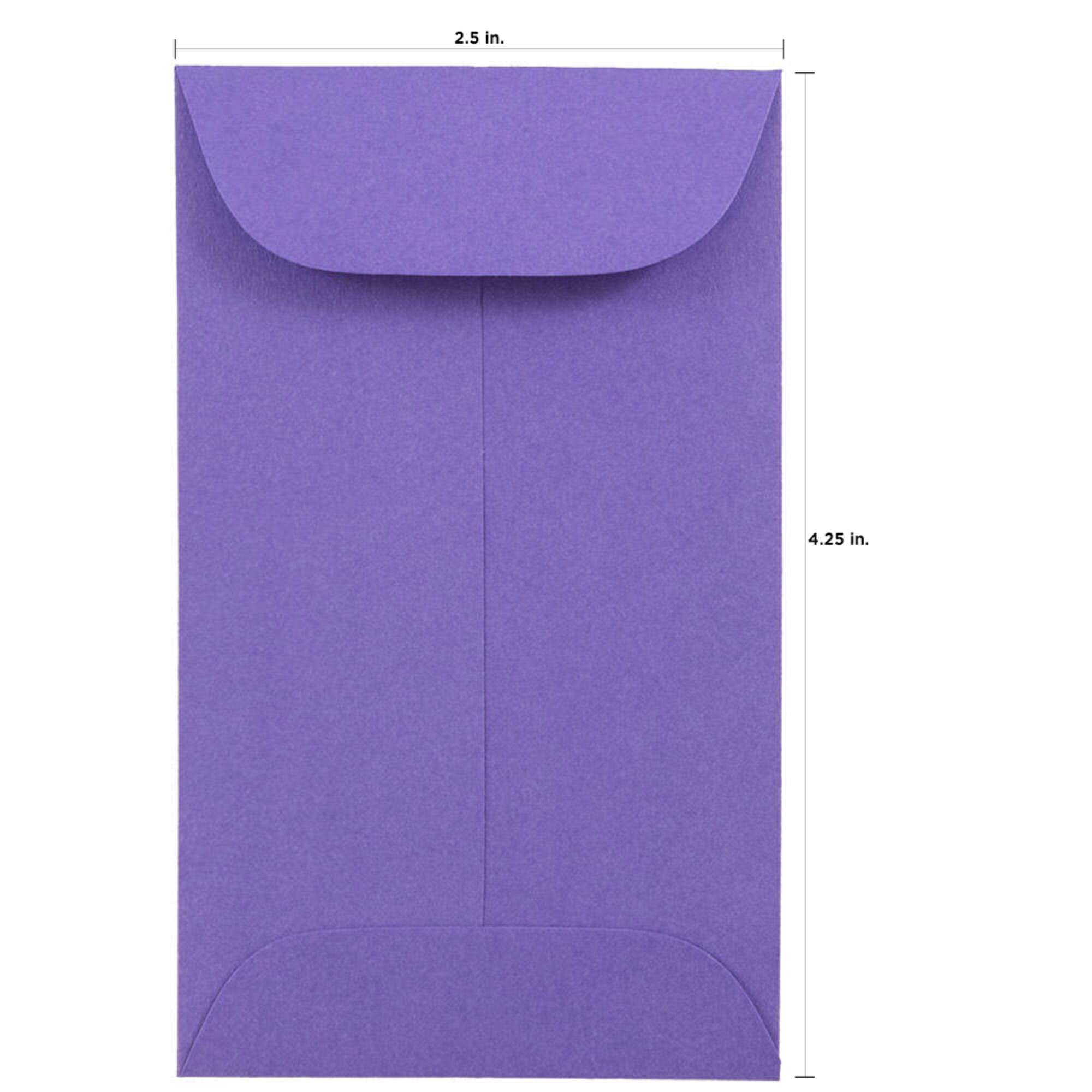 JAM Paper 2.5" x 4.25" Assorted Coin Business Envelopes, 150ct.